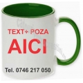 Cana personalizata, Interior si toarta verde inchis
